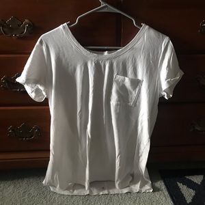 White t-shirt.